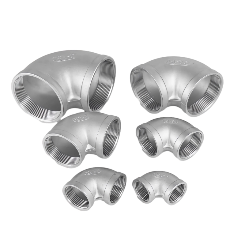 316L فولاد ضد زنگ گرم Diped Threaded 90 درجه اتصالات لوله آرنج